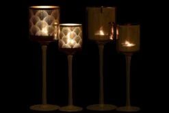 Photophores Sur Pied Verre Noir Et Doré Ysarg - Lot De 4 -TODAY || Disney || Fisher Price Soldes photophores sur pied verre noir et dore ysarg lot de 4 5415203951540 352526