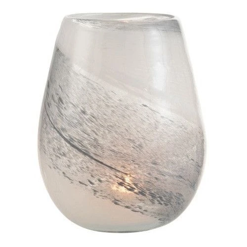 Photphore Verre Blanc Et Bleu Marino H 22 Cm 4 Photphore Verre Blanc Et Bleu Marino H 22 Cm â Image 2