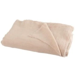 Plaid Délavé Tissu Coton Rose Clair Praji