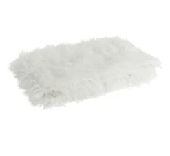 Plaid Fourrure Synthétique Blanche à Poils Longs Licia