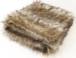 Plaid Nordique Acrylique Et Tissu Beige Lyke