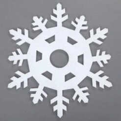 Sticker De Noël Flocon En PVC Blanc 43 Cm