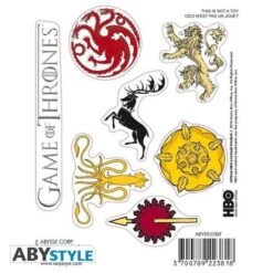 Stickers Game Of Thrones - 6x11cm / 2 Planches - Stark / Sigils - ABYstyle -TODAY || Disney || Fisher Price Soldes stickers game of thrones 6x11cm 2 planches stark sigils abystyle 3700789223818 536336