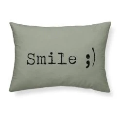 TODAY || Disney || Fisher Price Soldes 3 TODAY Coussin Coton Lavé Smile - 30 X 70 Cm - Vert Kaki